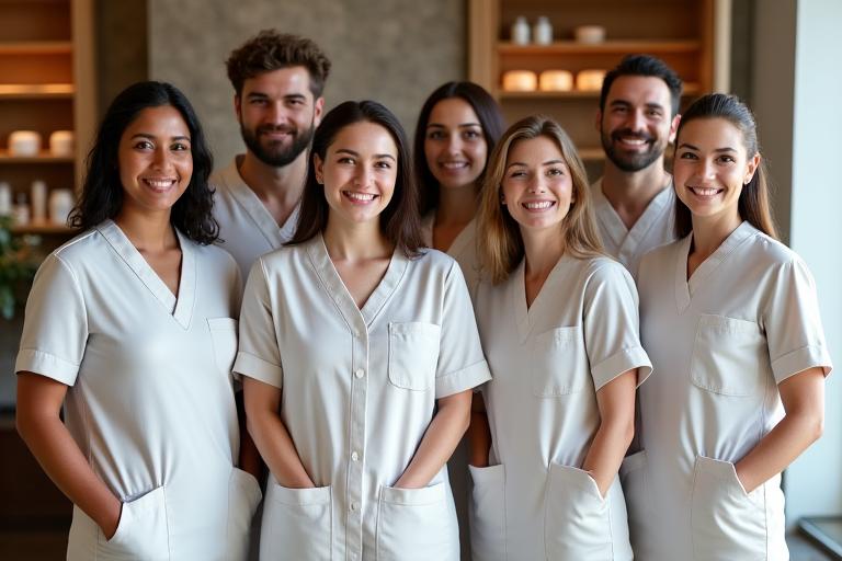 L'équipe d'experts passionnés du spa ÉclatSerenité